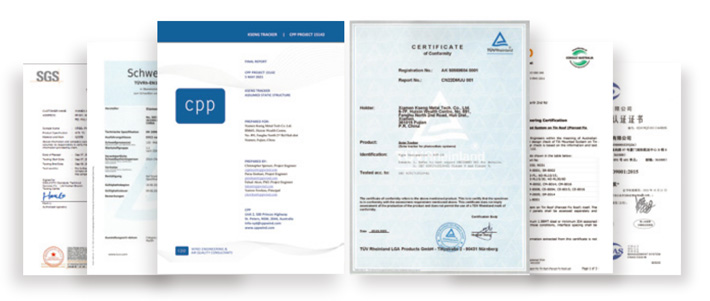 Zertifizierungen f&uuml;r Tracker-Systeme