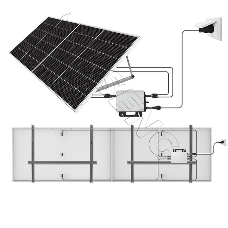 Kseng 2-in-1-Mikrowechselrichter 600-W-Solar-Mikrowechselrichter