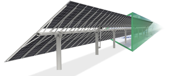 KST-2PM DOPPEL-PORTR&Auml;T-HORIZONTALER EINACHSIGER TRACKER