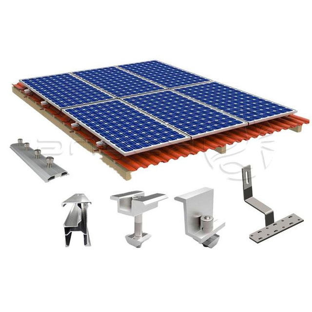Aluminiumziegeldach-Solarpanel-Montagehalterung Solarstruktur