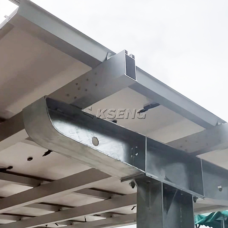 Wasserdichter Einzel-Freitragender Solar-Carport aus Kohlenstoffstahl