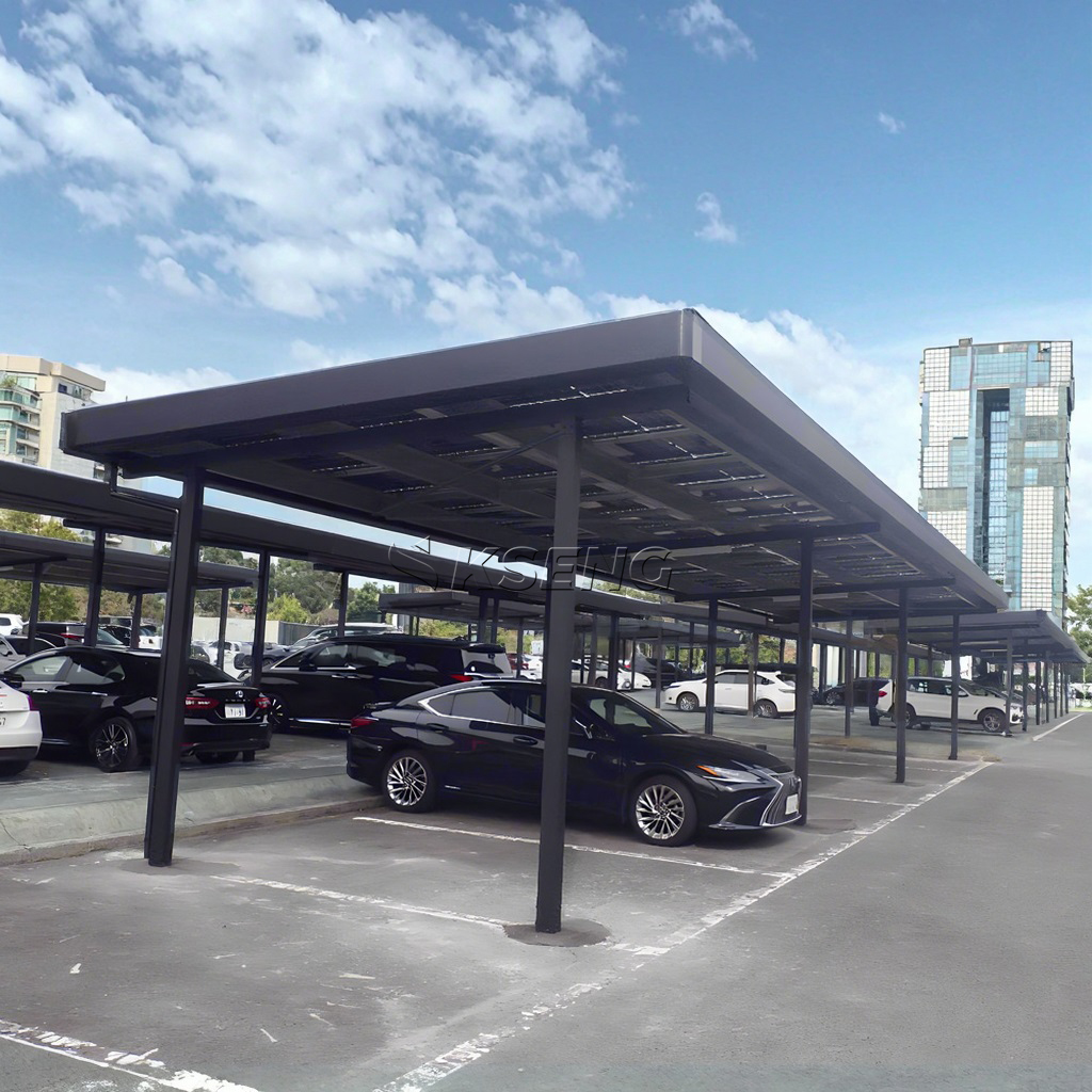 Solar-Carport-Regalsystem, wasserdichte, winddichte und langlebige Aluminiumstruktur