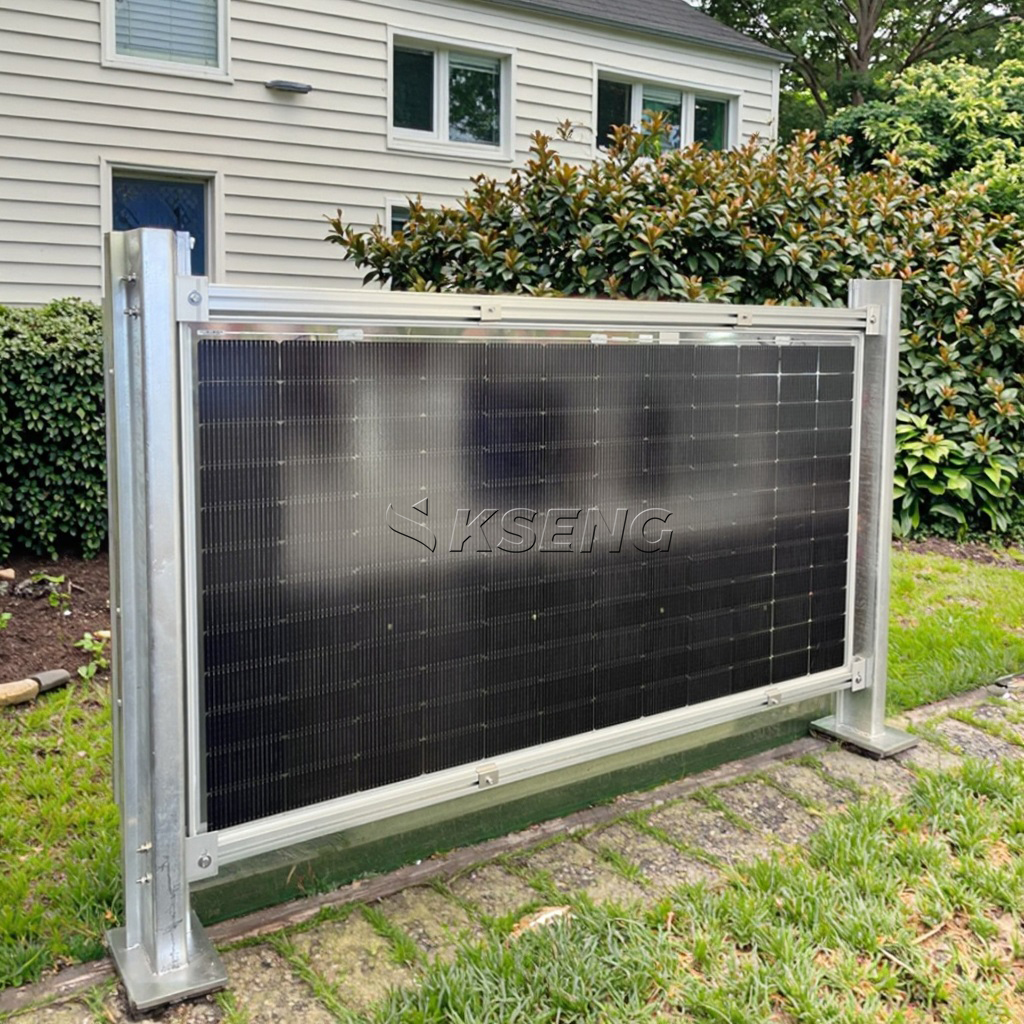 Vertikales Bodenmontagesystem f&uuml;r Sonnenkollektoren f&uuml;r Gartenz&auml;une