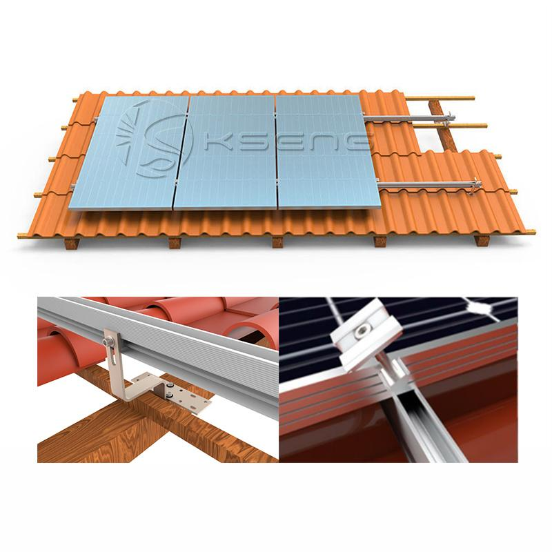 Montagesystem f&uuml;r Solarmodule auf dem Dach