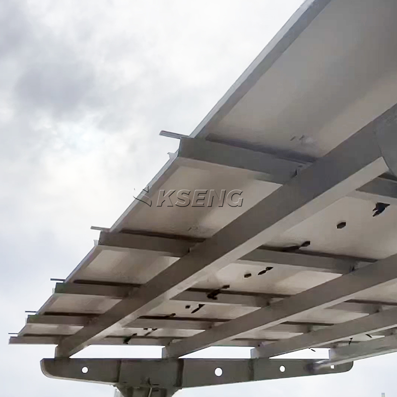 Wasserdichter Einzel-Freitragender Solar-Carport aus Kohlenstoffstahl
