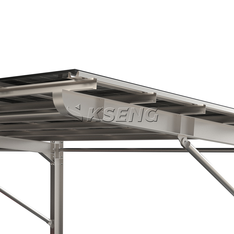 Einreihiges Solar-Carport-Montagesystem aus Kohlenstoffstahl
