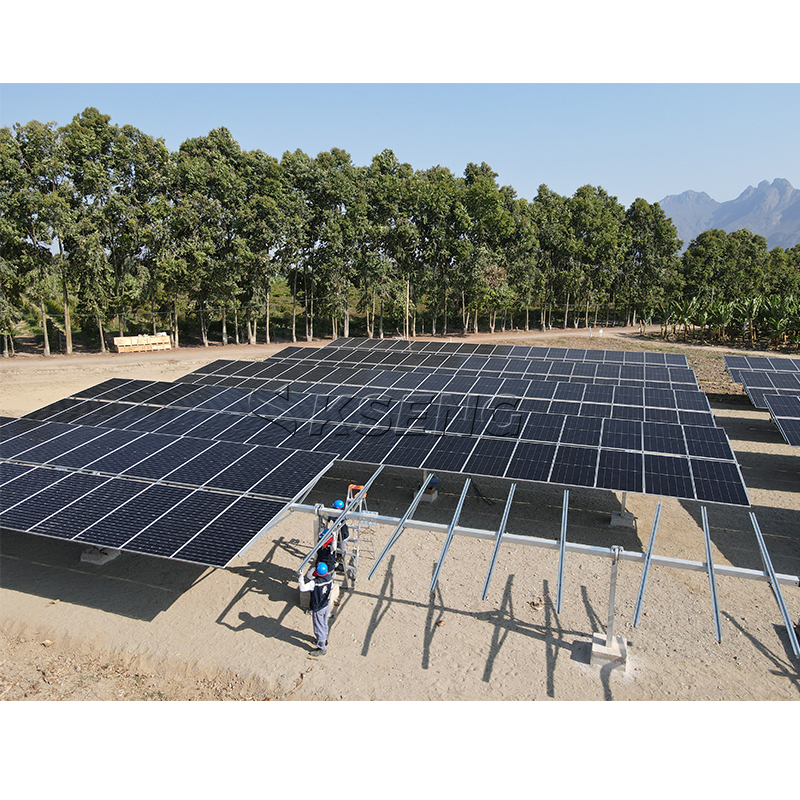  Bodenmontiertes Solar-Rack mit verstellbarer, fester Struktur