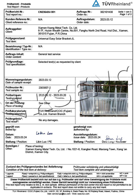 TÜV-Universal Easy Solar Bracket-JL