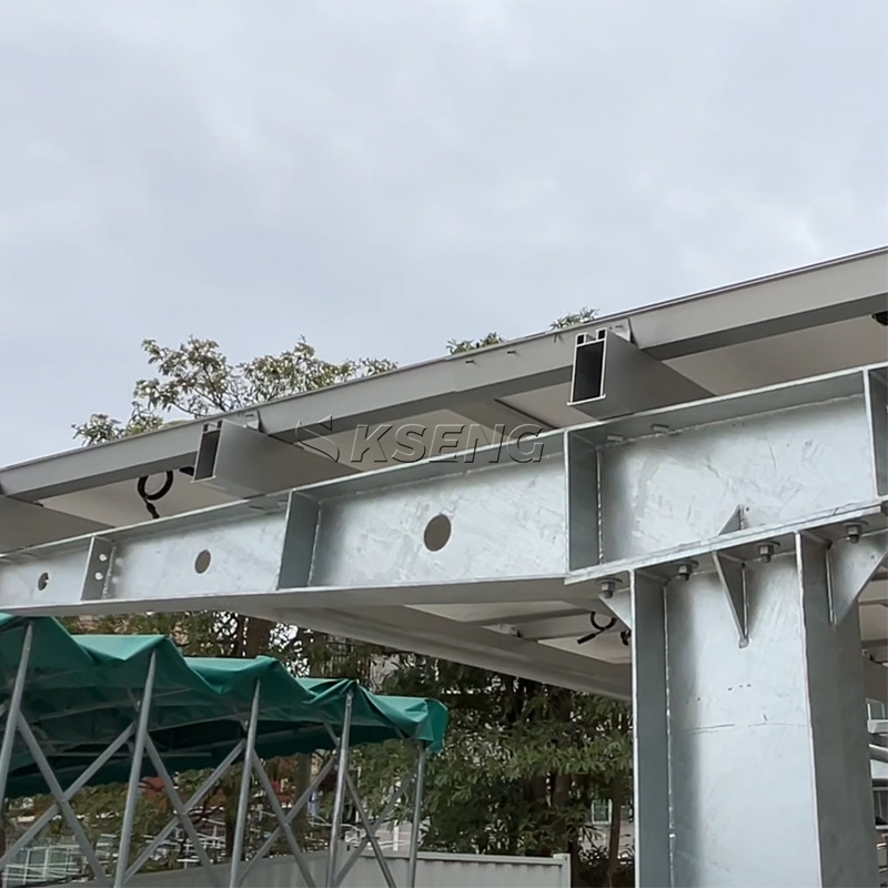 Wasserdichter Einzel-Freitragender Solar-Carport aus Kohlenstoffstahl