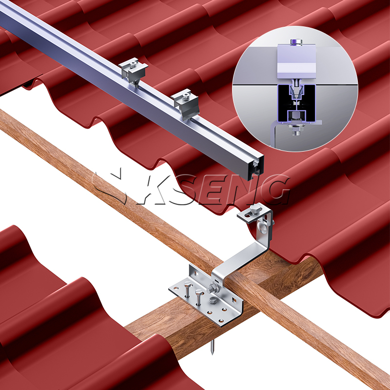Aluminium-Photovoltaik-Set, Ziegeldach-Solar-Montagehalterungen