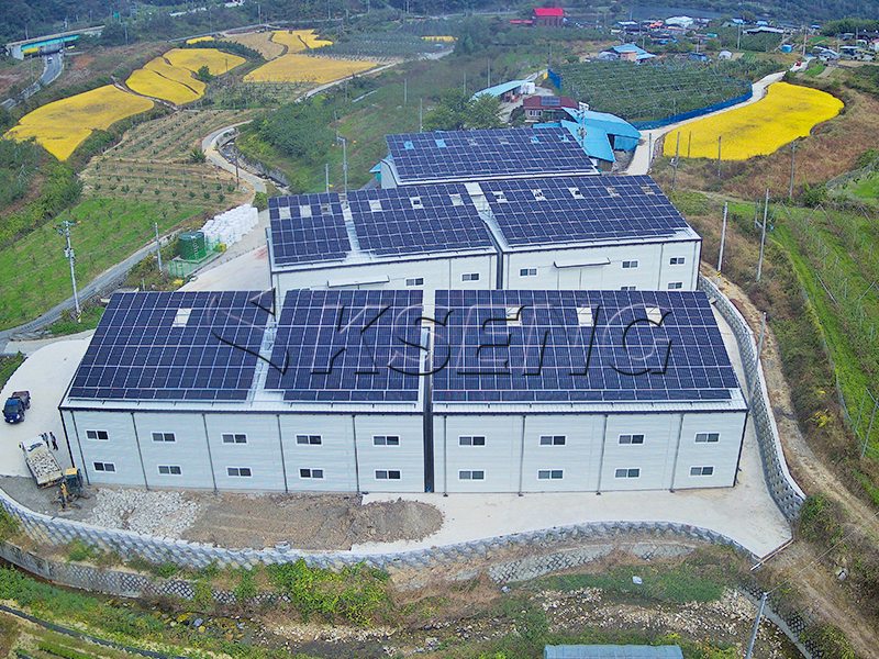 Korea Metalldach-Solarmontagesysteme 391,84 kW