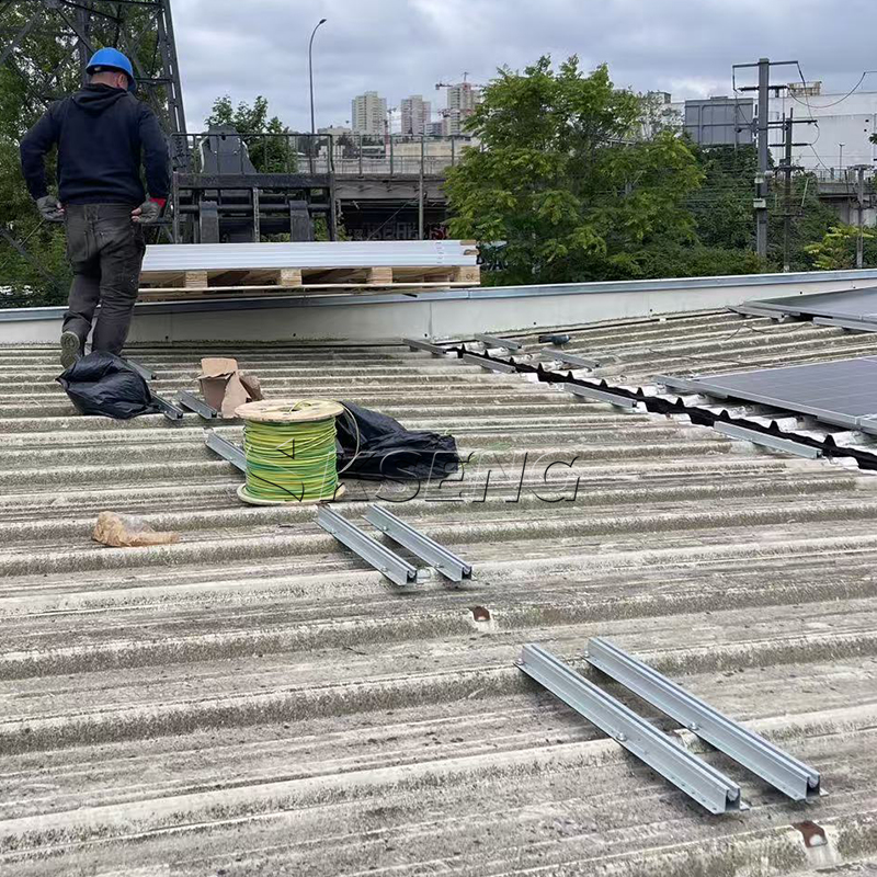 Aluminium-Solar-Mini-Schienen-Set, Metalldach-PV-Montagesystem