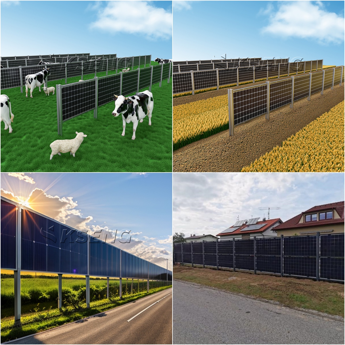 Pv-Landwirtschaftsstruktur Vertikales bifaziales Solarzaun-Montagesystem