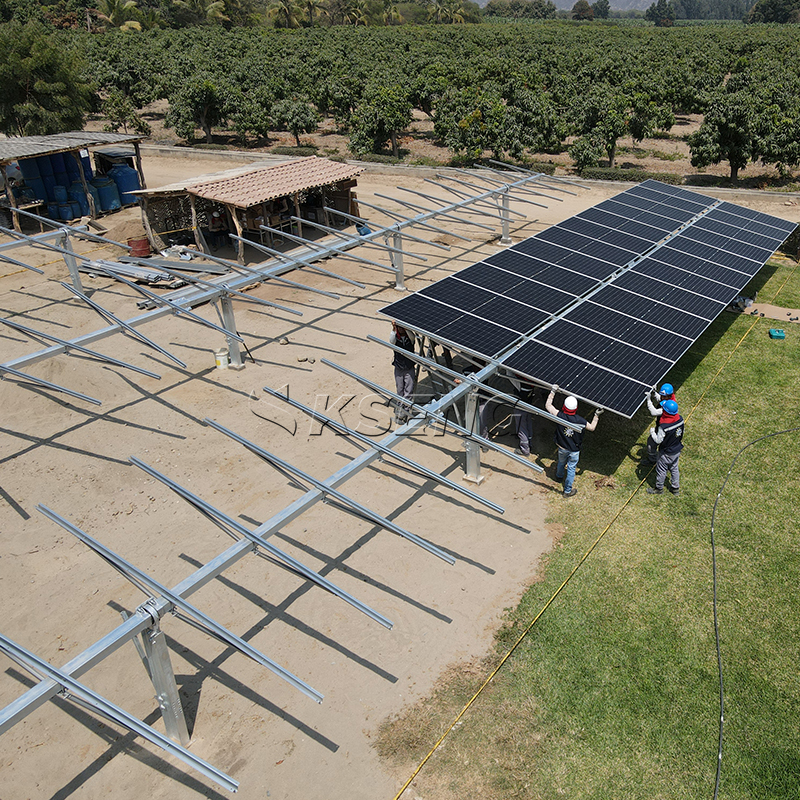  Bodenmontiertes Solar-Rack mit verstellbarer, fester Struktur