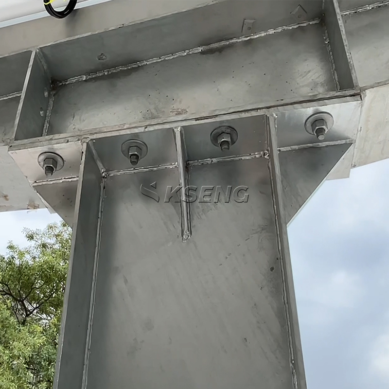 Wasserdichter Einzel-Freitragender Solar-Carport aus Kohlenstoffstahl