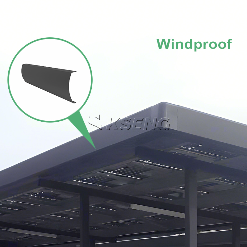 Windfeste Solar-Carport-Struktur
