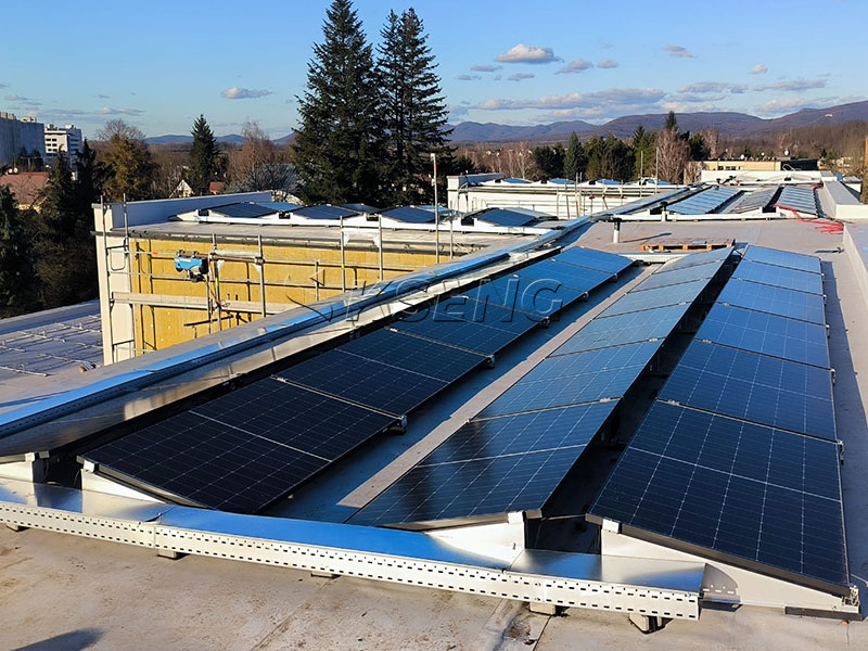 Aluminium-Solarhalterung f&uuml;r Flachdach