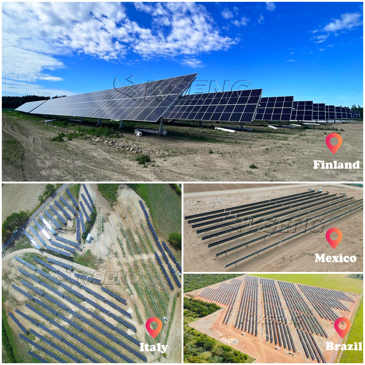 KST-1P-TL Zweireihiger, einachsiger Solar-Tracker