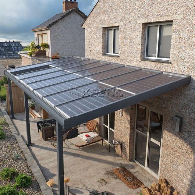 Wandmontierter Solar-Carport aus Aluminium