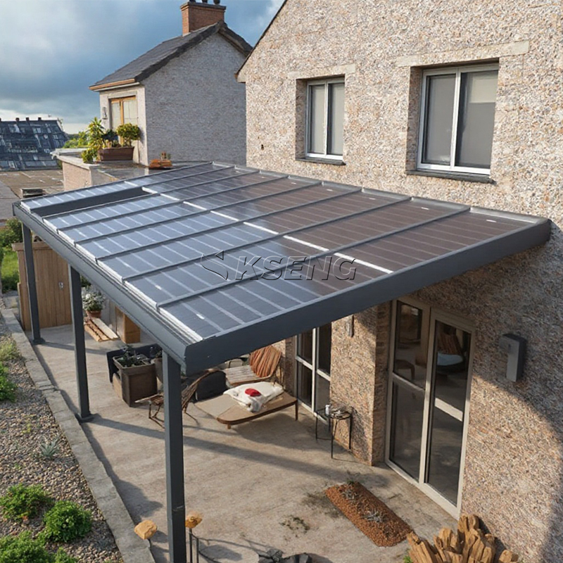 Wandmontierter Solar-Carport aus Aluminium