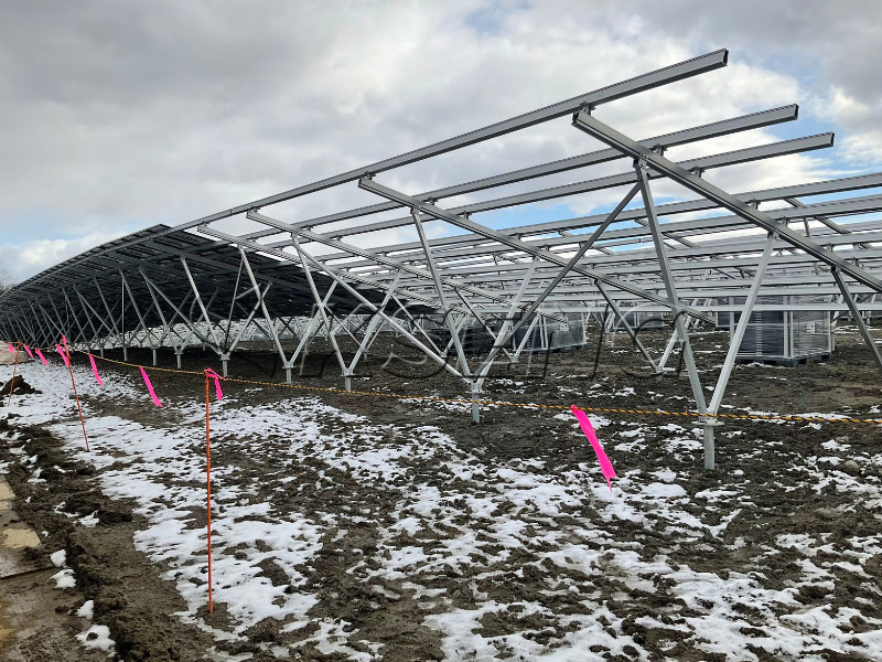 Hochfestes-Aluminium-PV-Halterung-Schneelast-Widerstandsdesign