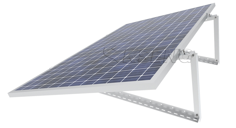 Seitenansicht der verstellbaren Solardreieckhalterung mit der Neigungsstruktur von 15&deg; bis 30&deg;