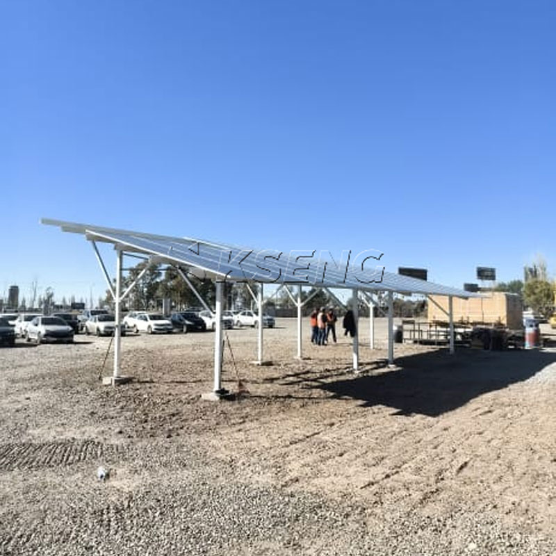 Kseng-Aluminium-PV-Carport-Montagesystem-mit-in-Argentinien-installierten-Solarmodulen