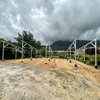Solar-Carport-Montagesystem aus Aluminium mit verst&auml;rkter Diagonalverstrebung