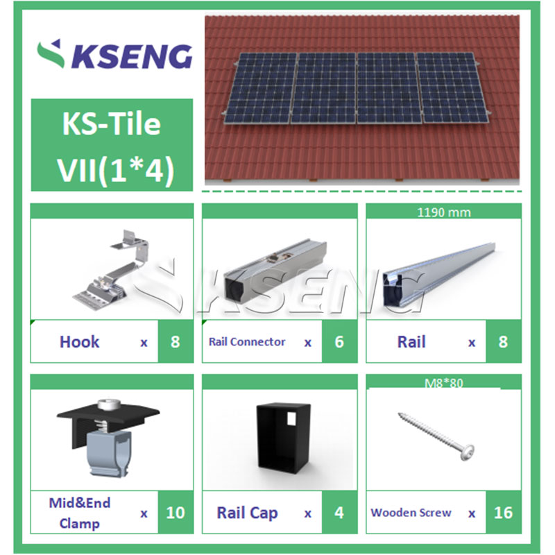 Kseng R121 Ziegeldach-Solarmontagesystem