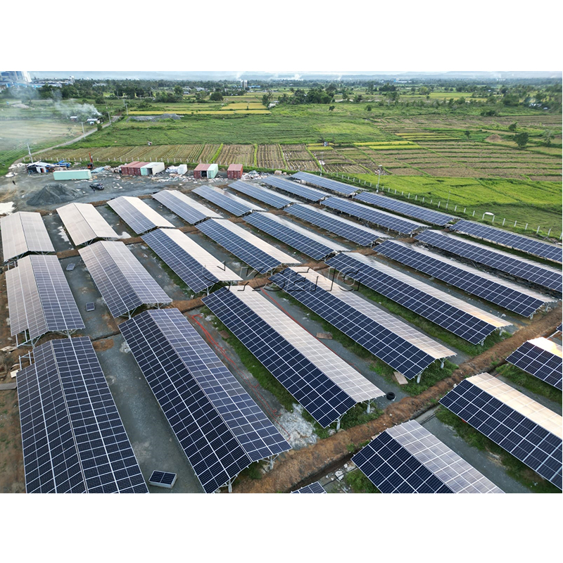 Feuerverzinktes Stahlpfahl-Boden-Solar-Montagesystem in Ost-West-Anordnung