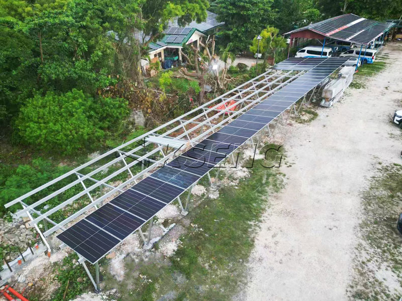 Kseng-W-Typ-Solar-Carport-Montagesystem-mit-Aluminiumstruktur-auf-den-Philippinen