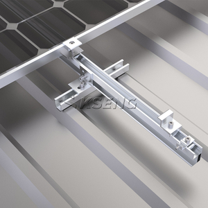 Trapezf&ouml;rmiges Metalldach-Solarmontagesystem mit U-Mini-Basisschiene und L-Fu&szlig;halterung