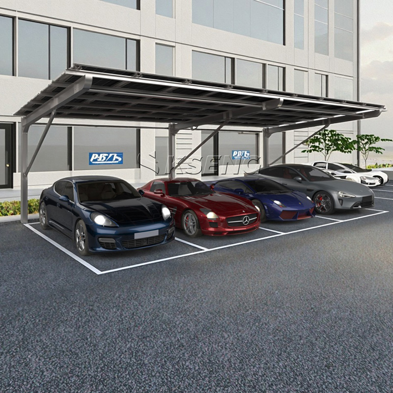 Industrie-Logistikpark-einreihiges-Solar-Carport-skalierbares-PV-System