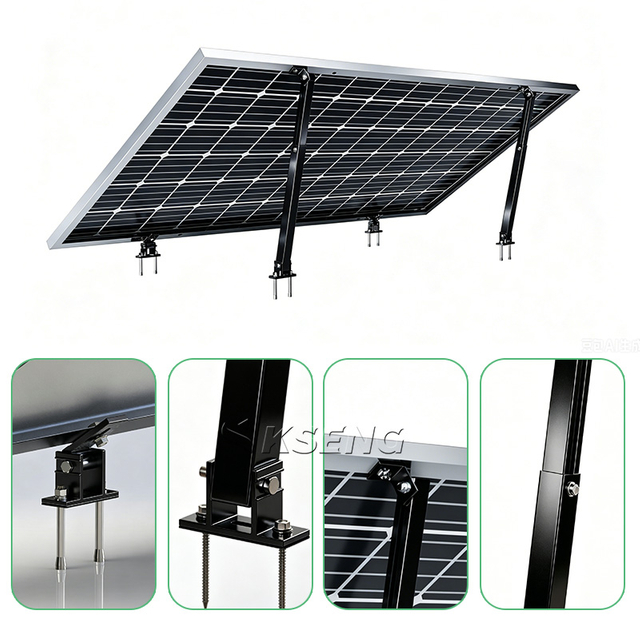 KSENG Aluminium-Solarhalterungen, verstellbare vordere und hintere Beinhalterung (10–15&deg;, 15–30&deg;, 30–60&deg; Winkelbereich)